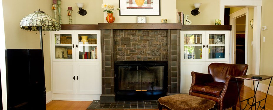 fireplace surround with alder mantel cap