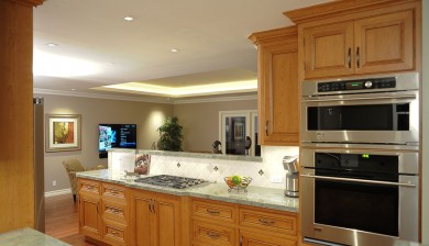 galley kitchen cabinets oven and cooktop